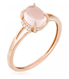 Ring "Assepoester Kwarts" Roze Goud en Diamanten image number 0