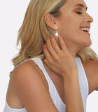 Boucles D'oreilles Pendentifs D'oreilles Pour Femmes Goutte Classique Avec Perles De Coquillage En Argent Sterling 925 image number 4