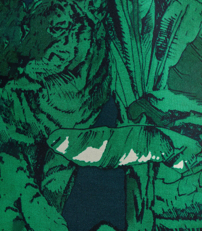 Korte groene jurk korte mouwen en boot halslijn image number 4