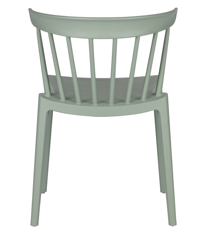 Lot de 2 chaises d'interieur et d'exterieur - Plastique - Vert - 75x52x53 - Bliss image number 4