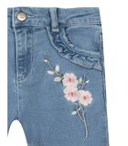 Slim jeans met geborduurde bloemen image number 2
