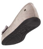Chaussons Ballerines Femme Pois dorés Taupe image number 4