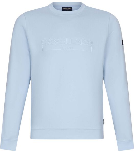 Cavallaro Beciano Sweater Logo Bleu Clair