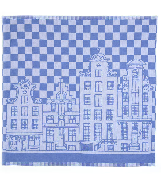 Torchon Canal Houses Royal Blue