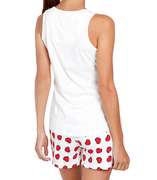 Pyjama short débardeur Love Mouse Disney ivoire