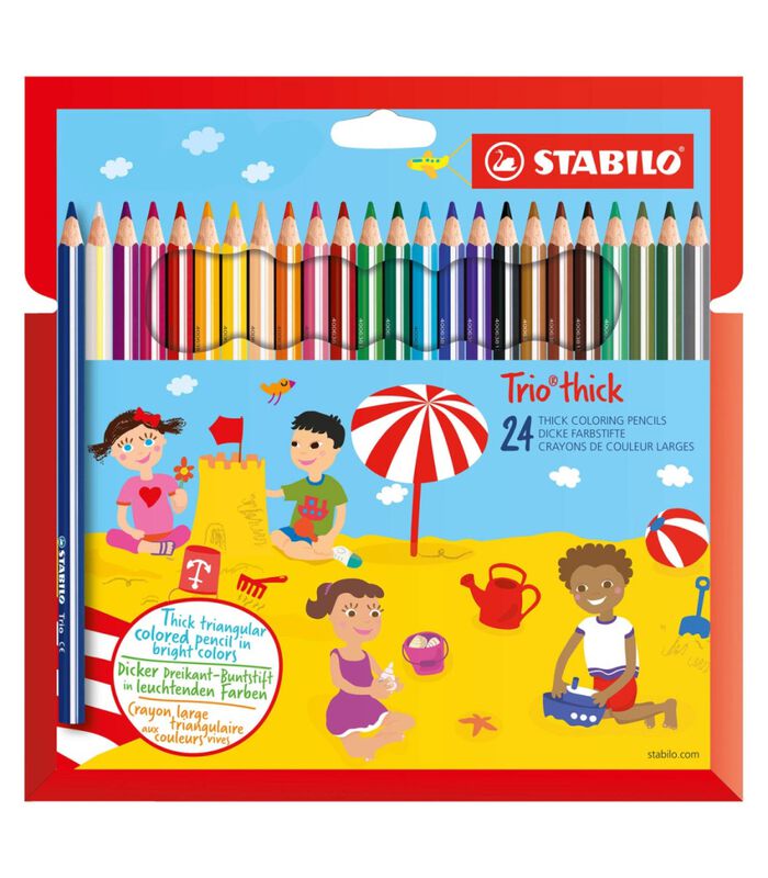 STABILO Trio thick crayon de couleur 24 pièce(s) Multicolore image number 1