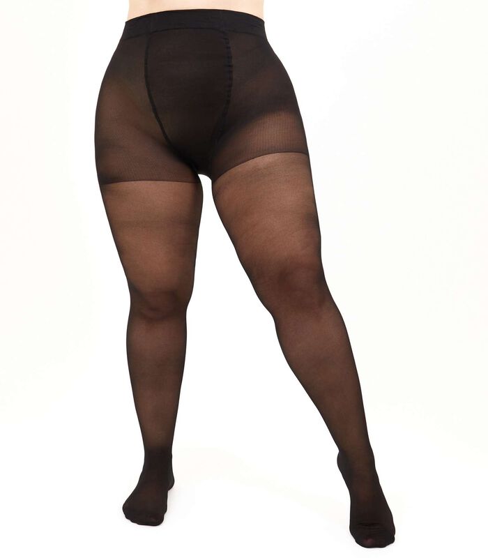 Molly 40den (enkel grote maten) Panty speciaal voor dames met kortere benen (multipack) - Zwart - XL image number 2