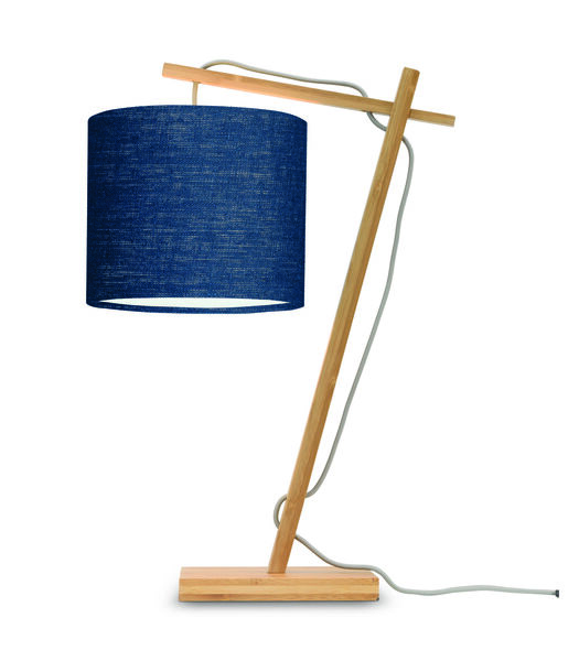 Lampe de table Andes - Bambou/Bleu - 30x18x46cm