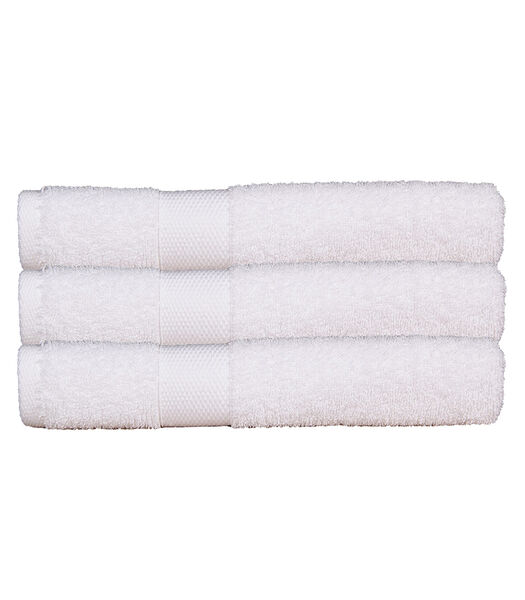 Set van 3 handdoeken badstof 50x90 cm 500 gr/m²