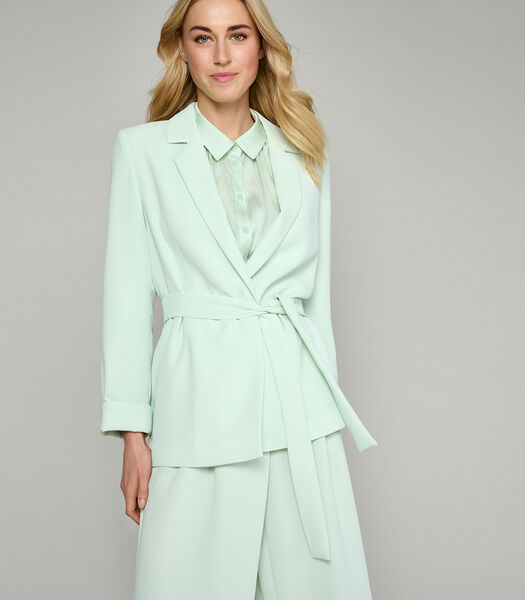 Trendy pastel groene blazer
