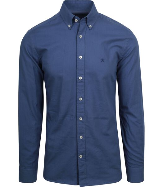Hackett Overhemd Garment Dyed Offord Blauw
