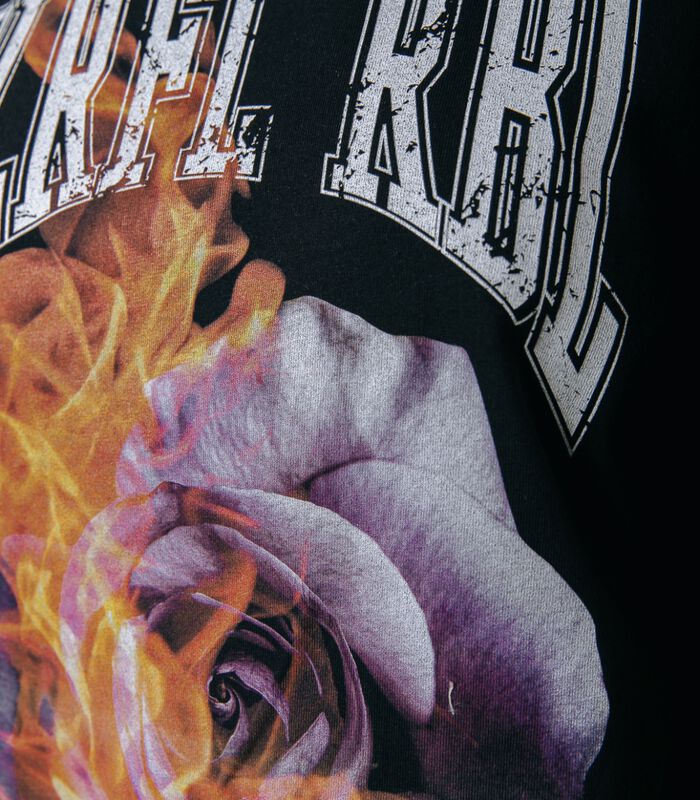 Fire Rose t-shirt zwart image number 3