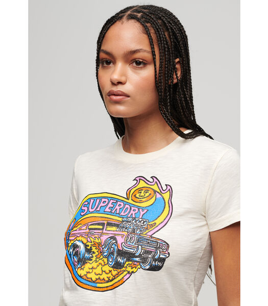 T-shirt ajusté à motif fluo femme Motor