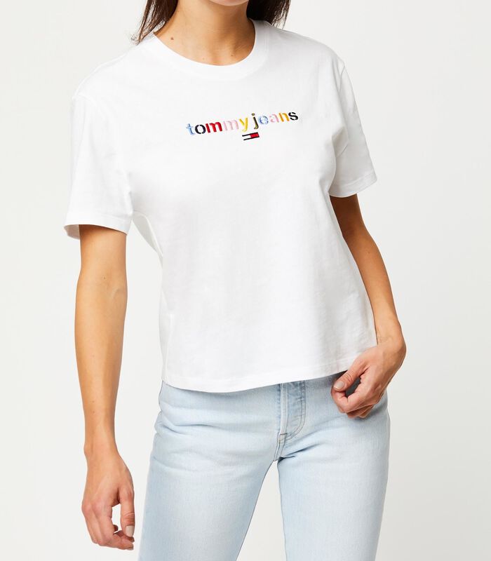 T-shirt met veelkleurig logo image number 0