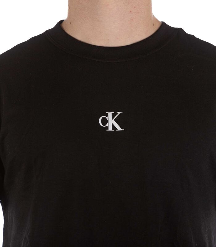 Calvin Klein Streep Ck Colorblock Zwart T-Shirt image number 4