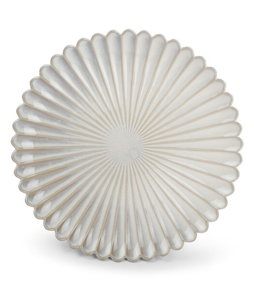 Assiette plate 28,5cm nuance white Lotus - (x4)