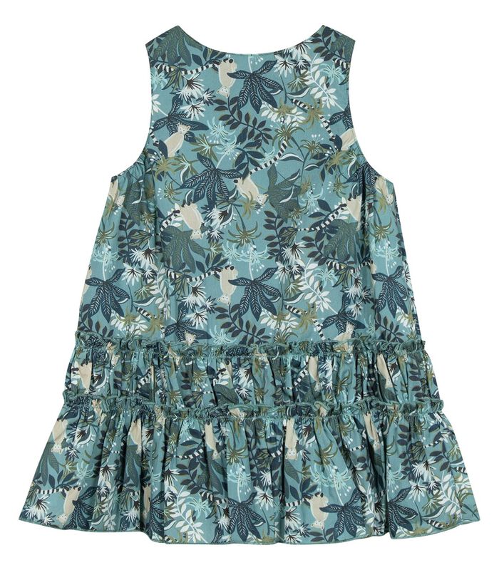 Mouwloze jurk met tropische print image number 1