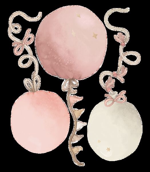 SELENE - Grote sticker - Ballonnen (roze)