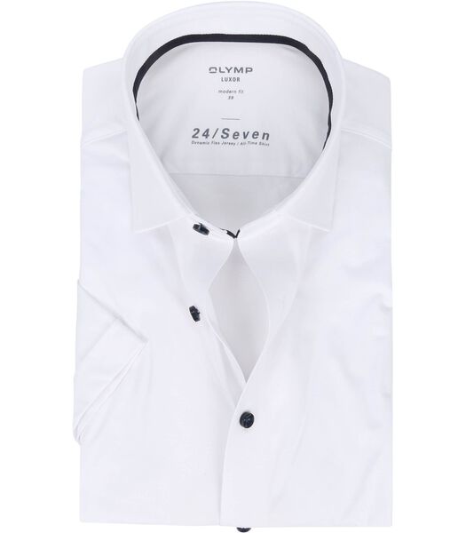 OLYMP Chemise Manches Courtes Luxor 24/Seven Blanc