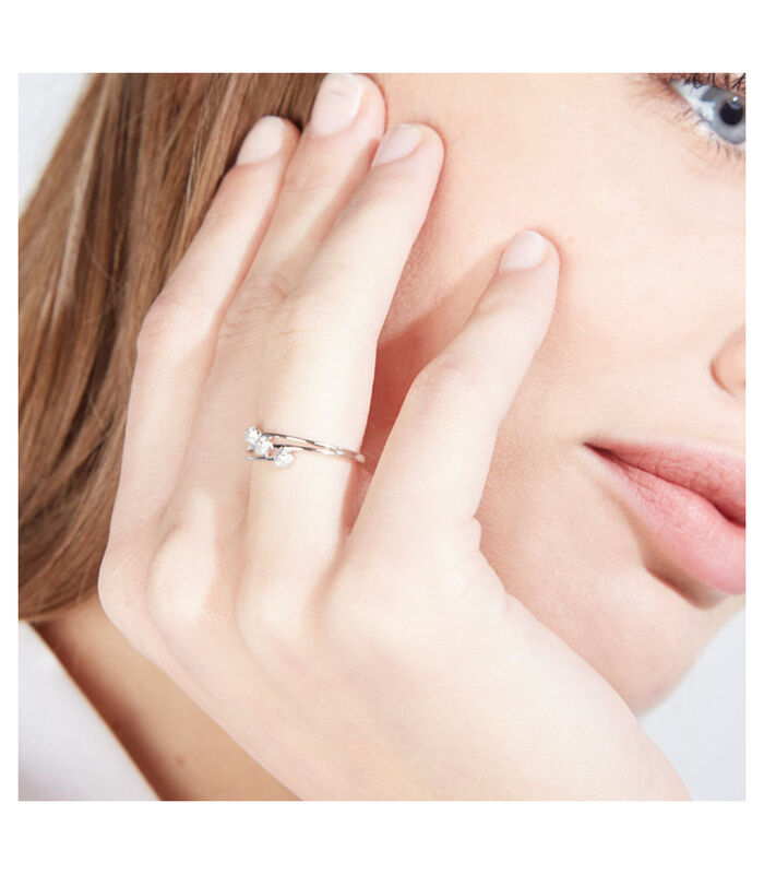 Ring 'Triade' witgoud en diamanten image number 1