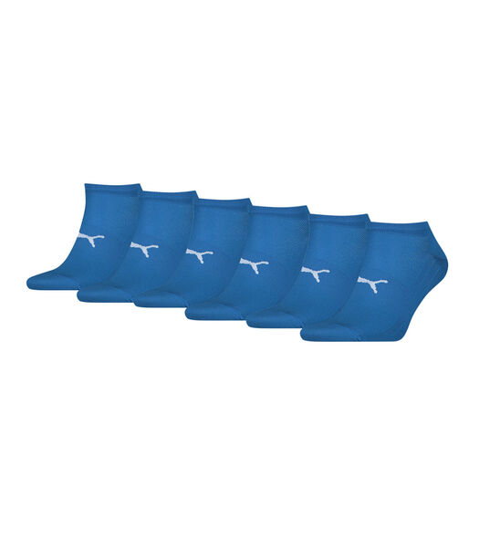 Socquettes de sport unisexes légères (lot de 6 paires) Bleu