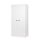 Armoire 2 Portes  - Pin - Blanc - 195x94x53  - Connect image number 2