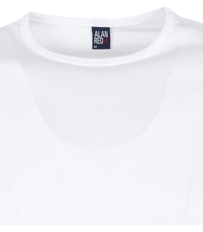 Derby Extra Lange T-shirts Wit (2Pack) image number 2