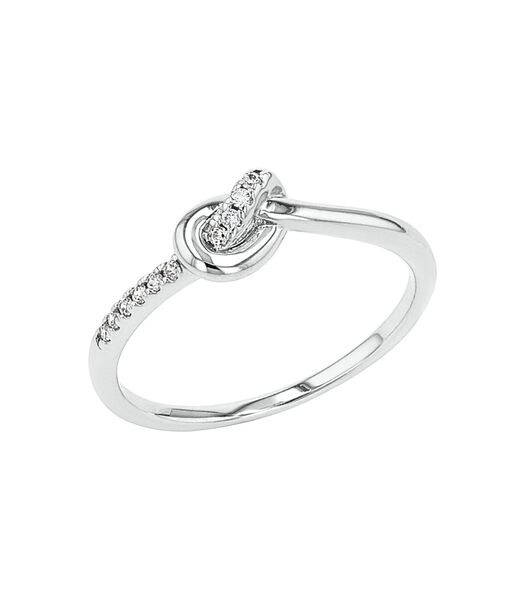 Ring voor dames, 925 sterling zilver, zirkonia synth.