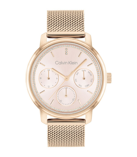 CK horloge roze goud milanees band 25200179