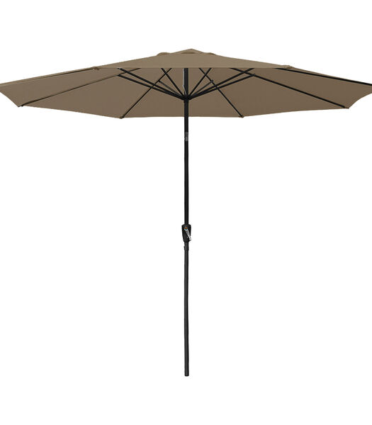 HAPUNA rechte ronde paraplu 3,30m diameter taupe