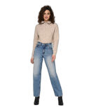 Jeans droit taille haute femme Robyn image number 3