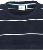 Pullover Stripe Donkerblauw image number 1