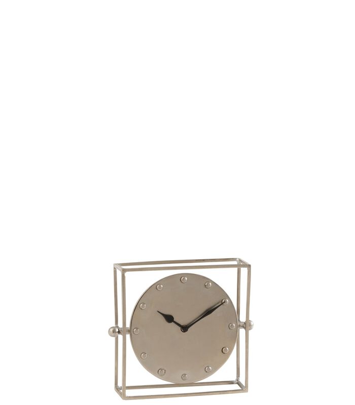 Horloge Carree Orientable Metal Argent Small image number 0
