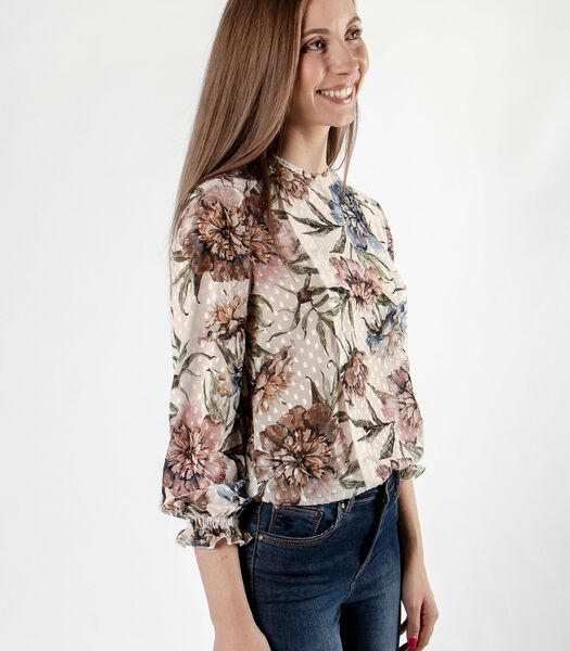 Klassieke gesneden blouse met print