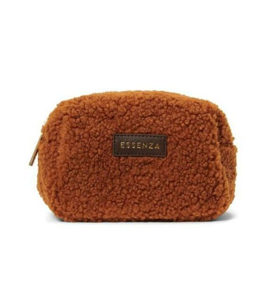 Toilettas Lucy Teddy Make-up Bag Leather Brown