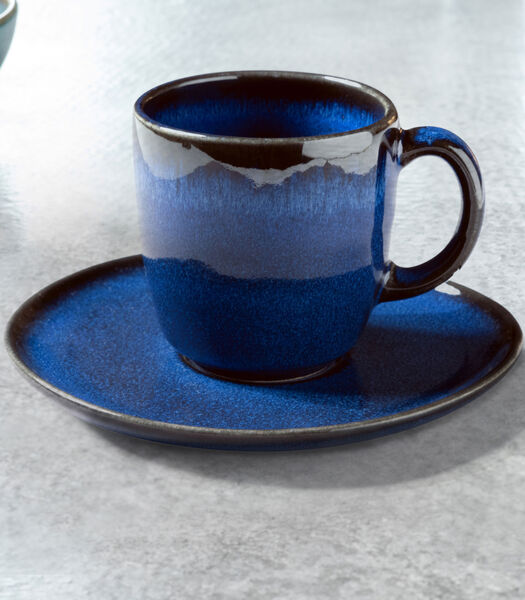 Koffieschotel 6 stuks Lave bleu