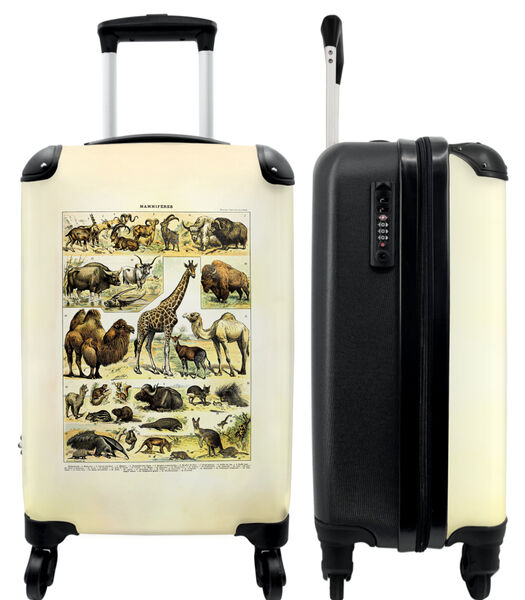 Ruimbagage koffer met 4 wielen en TSA slot (Dieren - Illustratie - Vintage - Natuur)