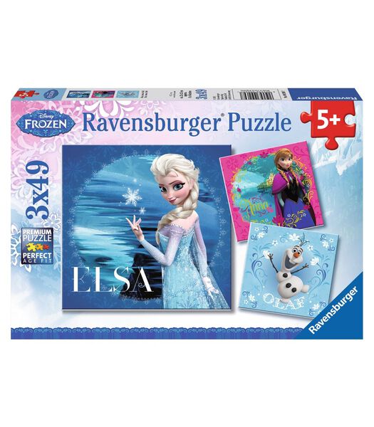 puzzle Elsa, Anna & Olaf / Frozen 3x49p
