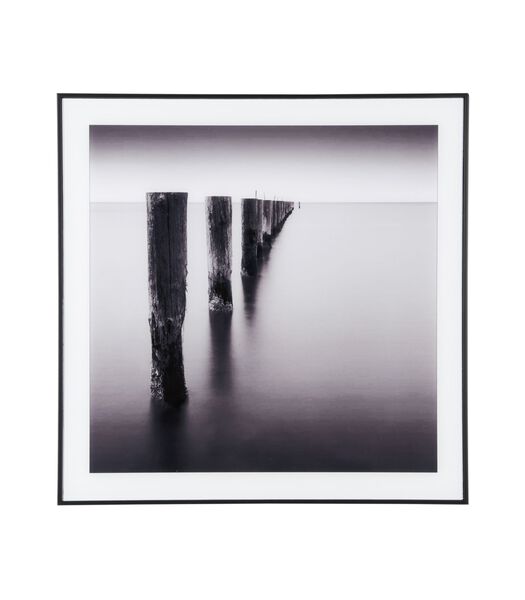 Wanddecoratie Poles in Water Medium - Zwart - 2x50x50cm