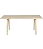 Lot de 2 pieds de table en forme de A - Chêne massif  - Transparente - 72x79x10 cm - Tablo image number 1