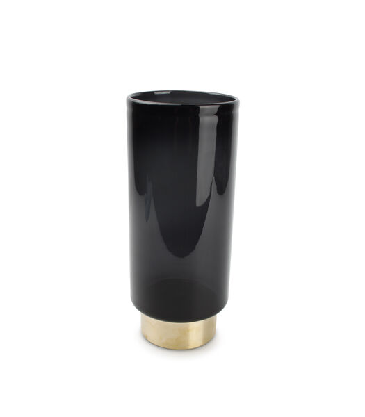 Vase 11,5XH27,5cm noir Manon