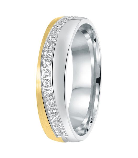 Ring 'Cordoba' Zilver - zilverkleurig-goudkleurig