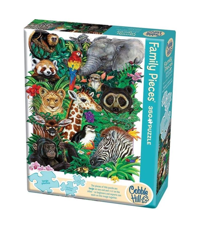 familie Puzzel Safari Babies - 350 stukjes image number 2