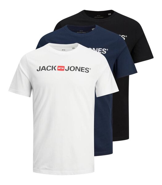 T-shirt JJECORP LOGO TEE CREW NECK 3PK Set van 3