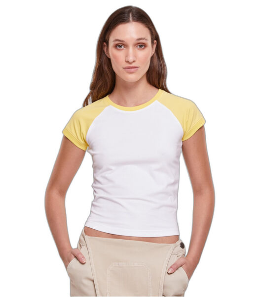 T-shirt rétro court extensible femme Organic