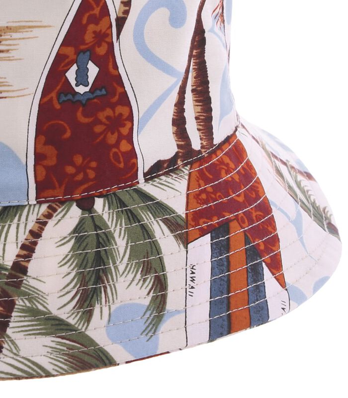 COGNO Bob-hoed met tropisch motief en rechthoekige badge image number 2