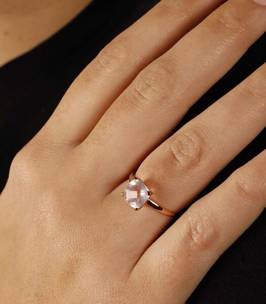 Ring 'Quatrz Unique' roze goud en diamanten