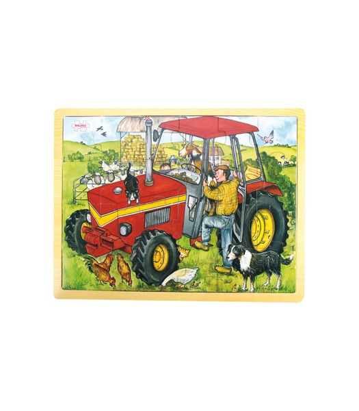 Bigjigs Puzzle en bois Tracteur - 24 pièces