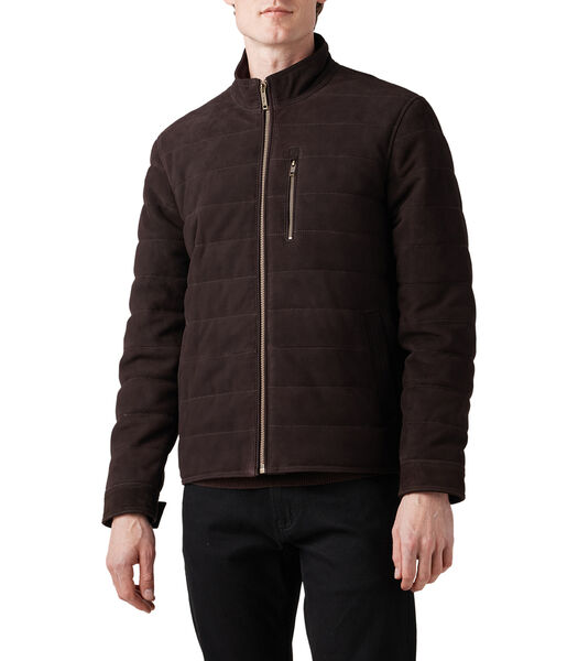 Blouson en cuir nubuck Waverley