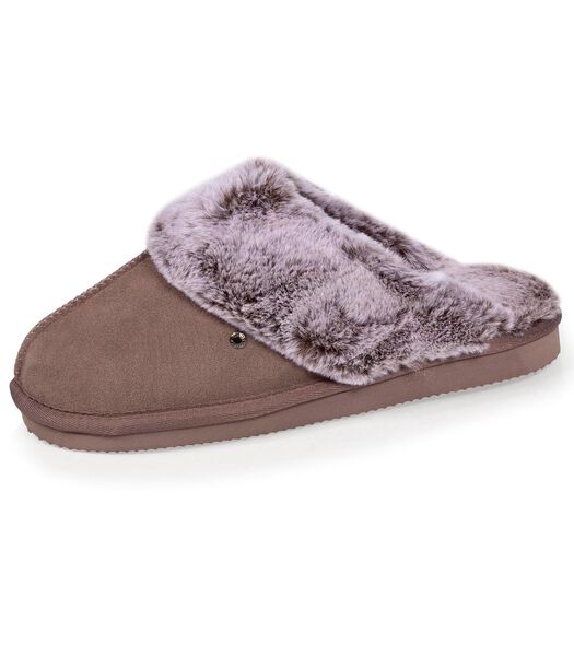 Chaussons mules Femme Taupe
